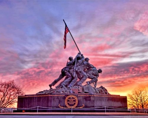 Iwo Jima Memorial Virginia Painting By Numbers.png