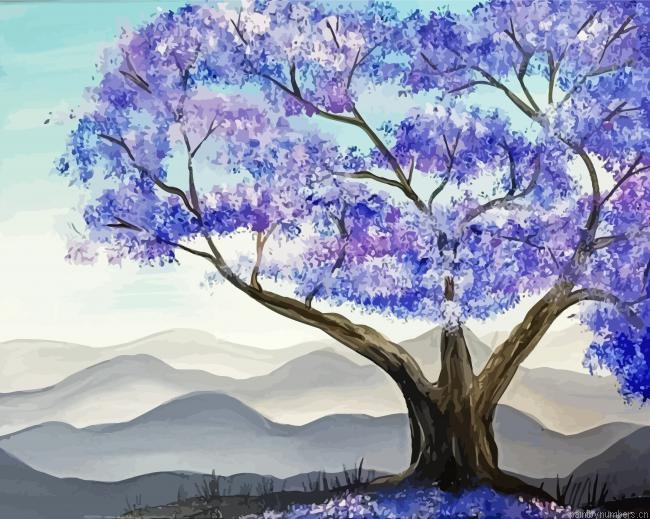 Jacaranda Tree Painting By Numberss.png
