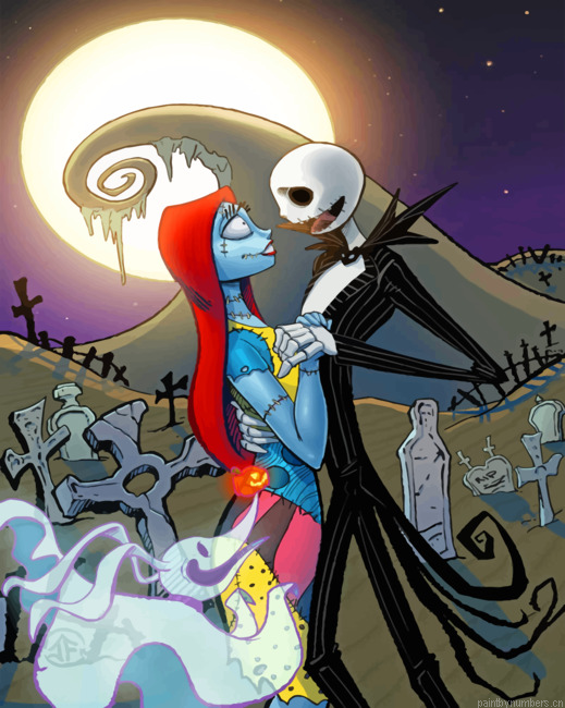 Jack Skellington And Sally Painting By Numberss.png