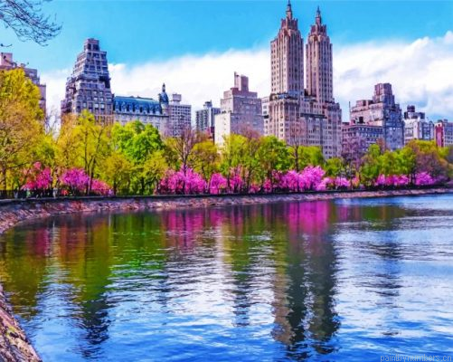 Jacqueline Onassis Reservoir Central Park Painting By Numbers.png