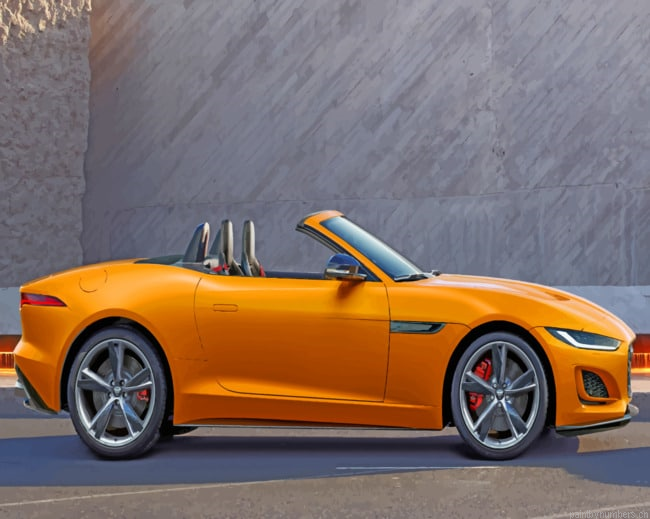 Jaguar F Type Convertible Cars Painting By Numberss.png