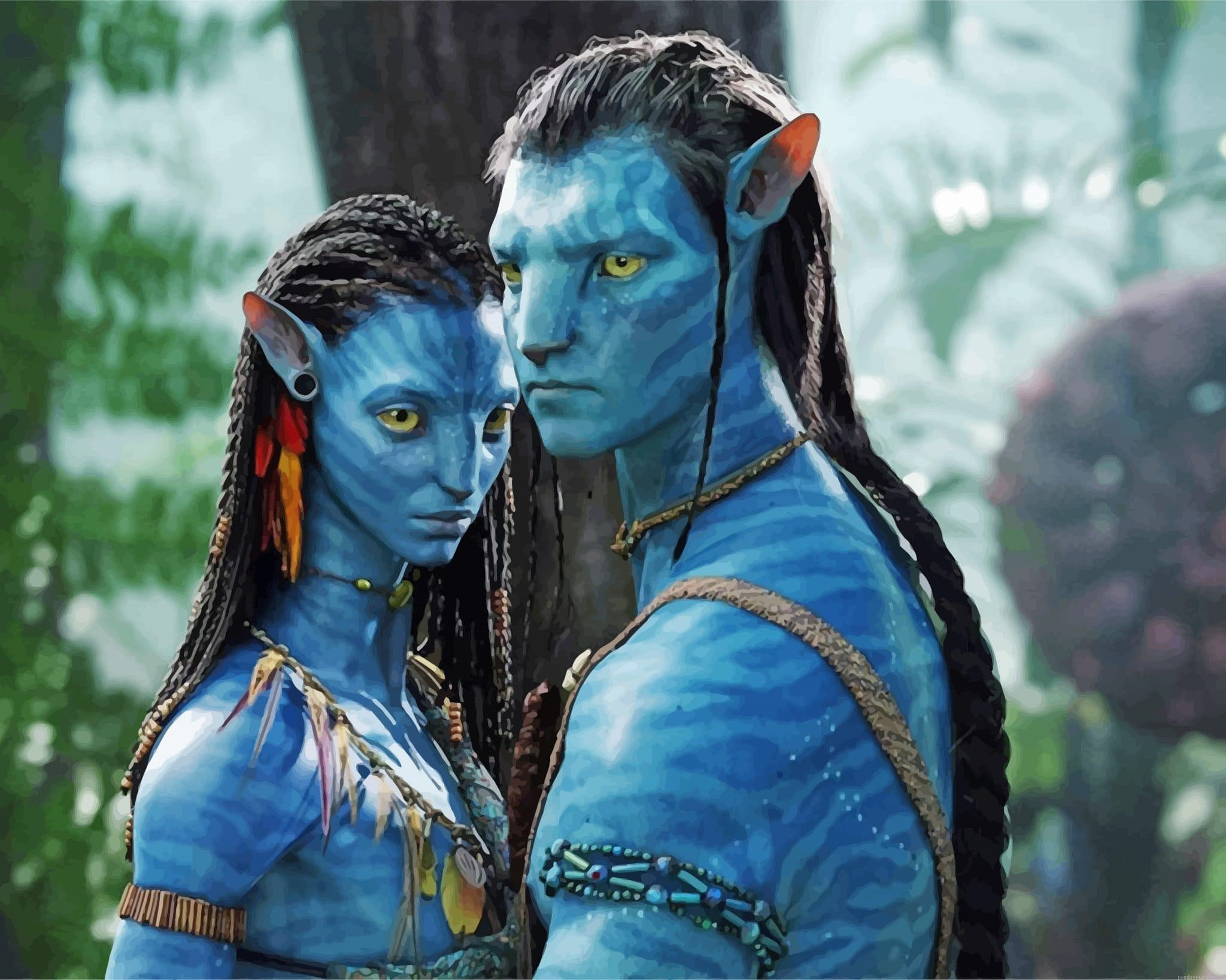 Jake Sully And Neytiri Avatar Movies Painting By Numberss.png
