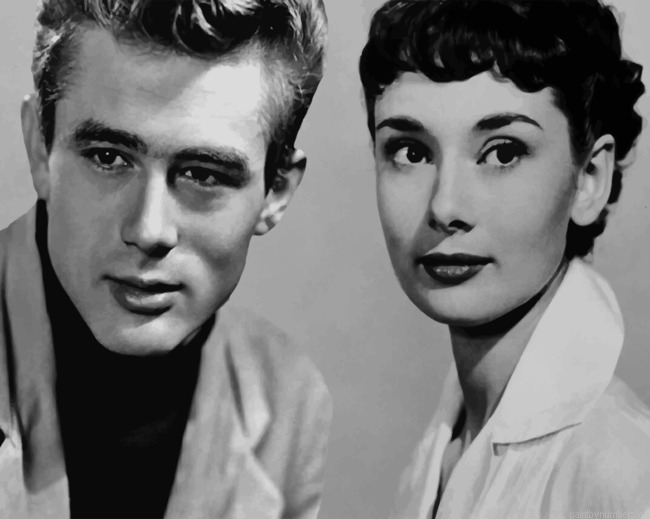 James Dean And Audrey Hepburn Painting By Numbers.png