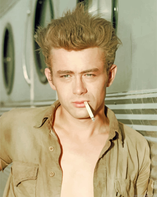James Dean Smoking Painting By Numbers.png