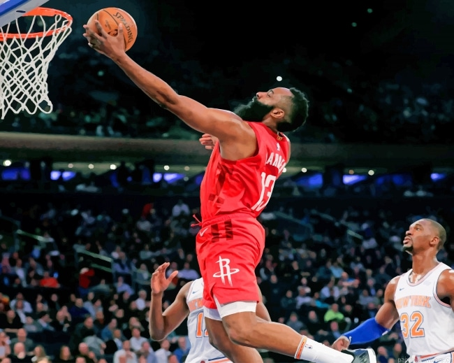 James Harden Playing Basketball Painting By Numbers.png