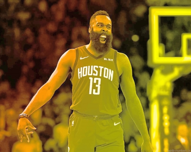 James Harden Screaming Basketball Painting By Numbers.png