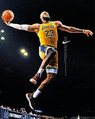 James Lebron Basketball Painting By Numbers.png