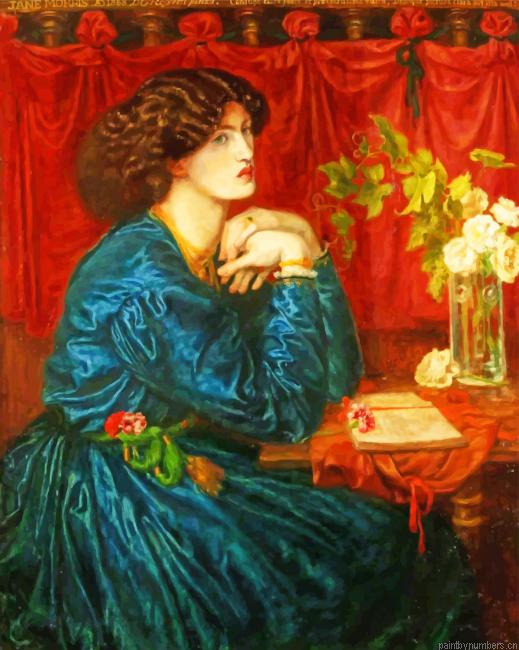 Jane Morris The Blue Silk Dress Painting By Numbers.png