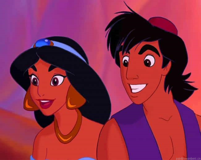 Jasmine Aladdin Cartoons Painting By Numberss.png