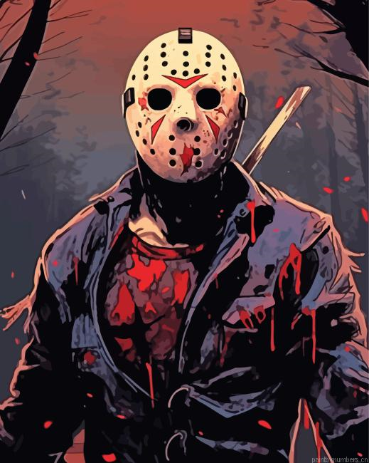 Jason Voorhees Art Painting By Numberss.png