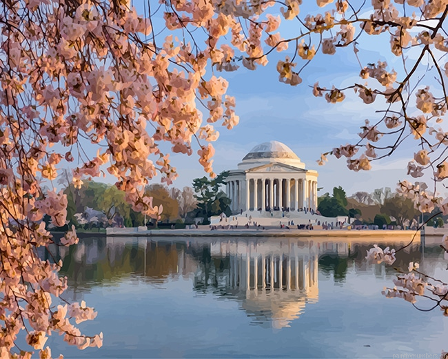 Jefferson Memorial Washington Buildings Painting By Numberss.png