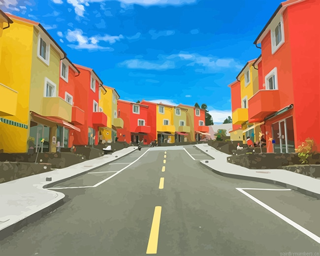Jeju Jocheon Swiss Village Buildings Painting By Numberss.png