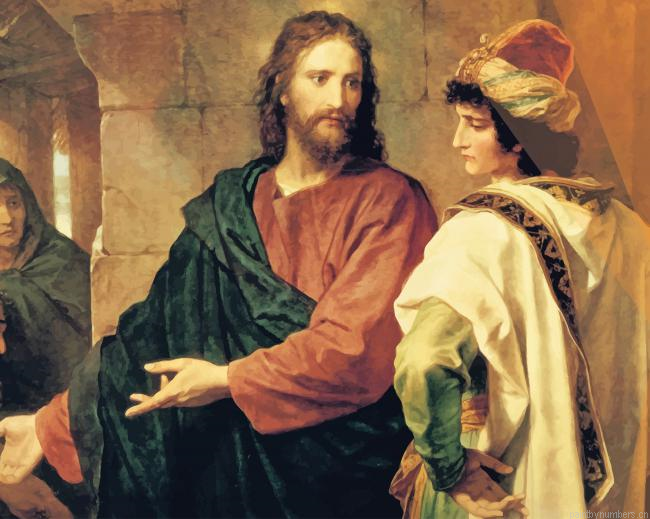 Jesus And The Rich Young Man Painting By Numberss.png