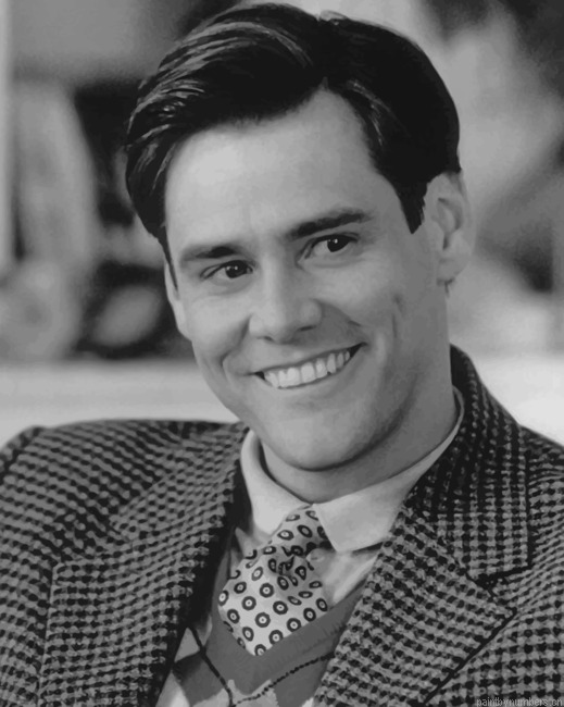 Jim Carrey Black And White Actors Painting By Numberss.png