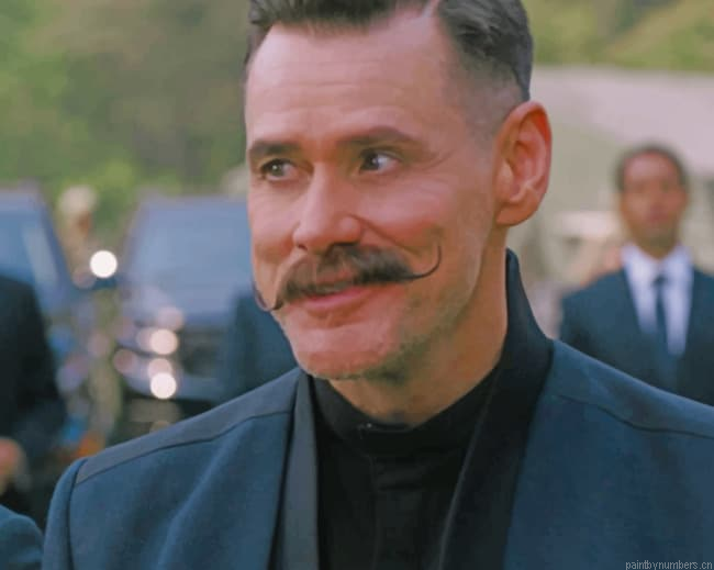Jim Carrey With A Classic Mustache Actors Painting By Numberss.png