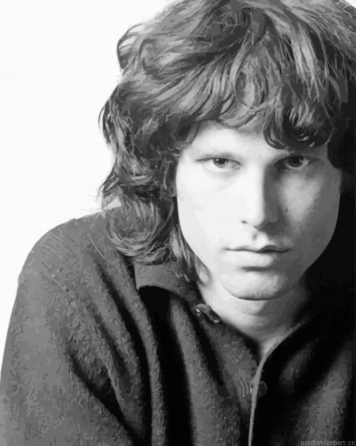 Jim Morrison Portrait Singers Painting By Numberss.png