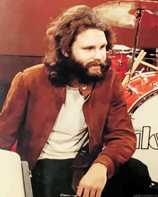 Jim Morrison Smiling Singers Painting By Numberss.png