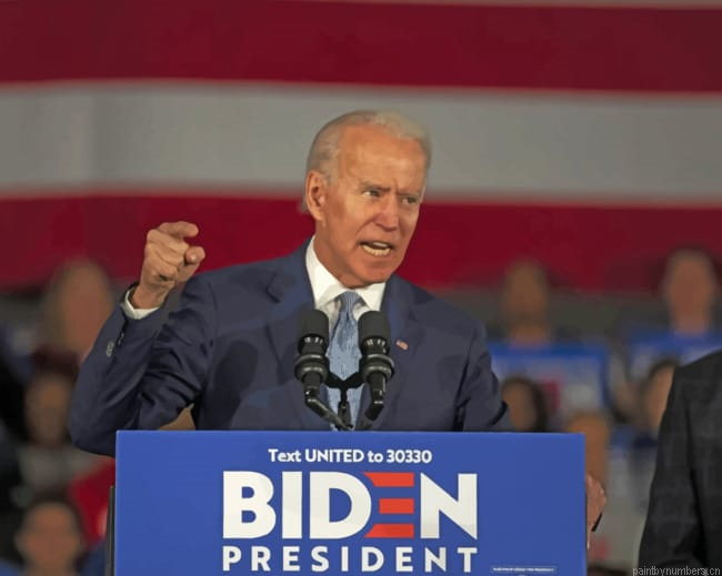 Joe Biden Giving A Speech Famous Painting By Numberss.png