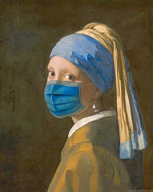 Johannes Vermeer Wearing A Mask Painting By Numberss.png