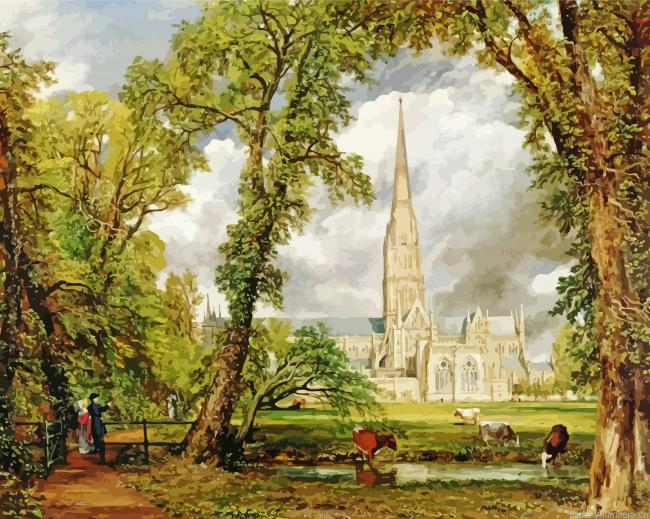 John Constable Salisbury Cathedral Painting By Numberss.png