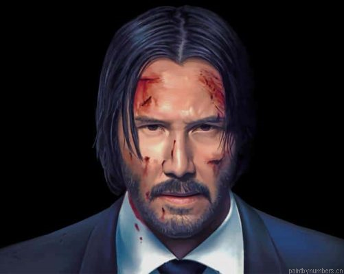 John Wick Keanu Reeves Painting By Numbers.png