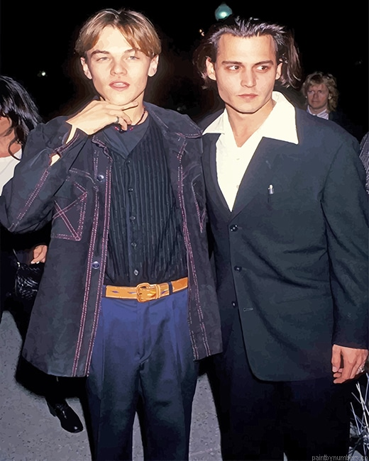 Johnny Depp Leonardo Dicaprio Actors Painting By Numbers.png