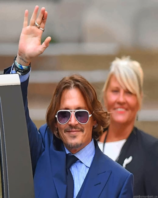 Johnny Depp Waving Actors Painting By Numberss.png