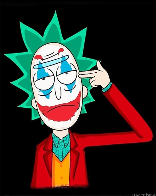Joker Rick Sanchez Animations Painting By Numberss.png