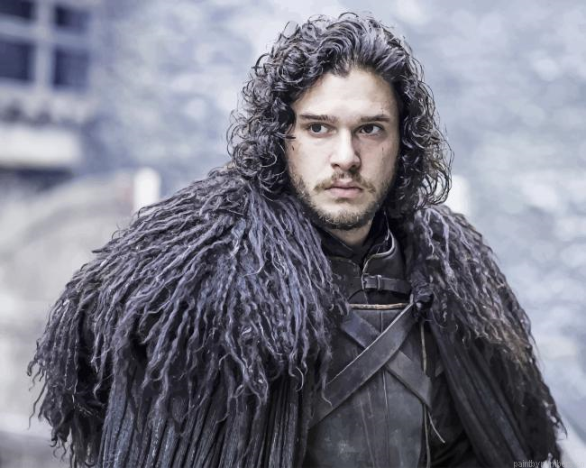 Jon Snow Game Of Thrones Actors Painting By Numbers.png