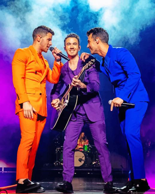 Jonas Brothers Concert Singers Painting By Numbers.png