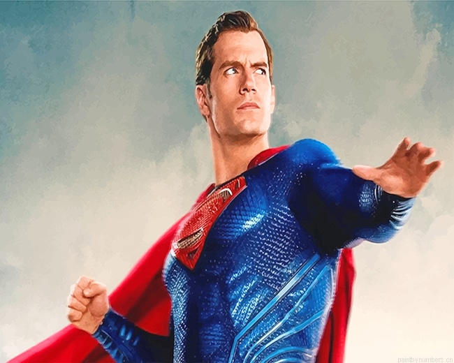 Justice League Superman Henry Cavill Painting By Numbers.png