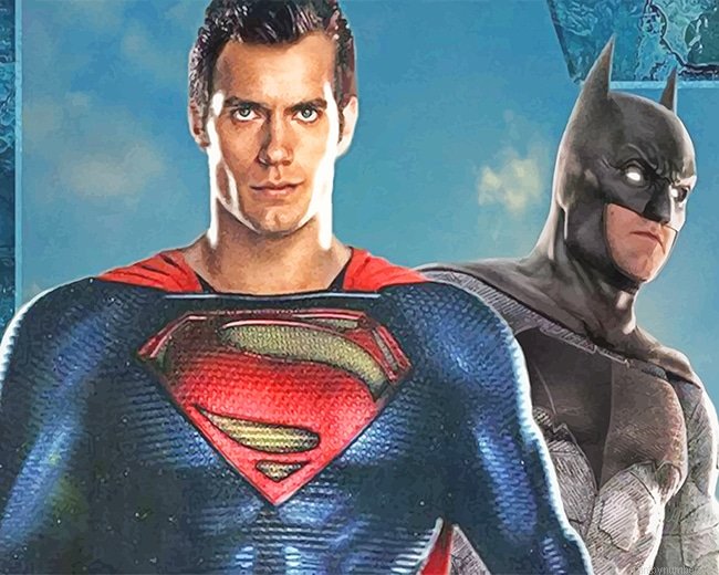 Justice League Superman And Batman Painting By Numbers.png