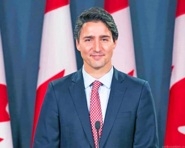Justin Trudeau Canadian Prime Minister Painting By Numberss.png