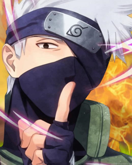 Kakashi Anime Narutu Painting By Numberss.png