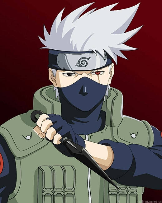 Kakashi Hatake Naruto Animations Painting By Numberss.png