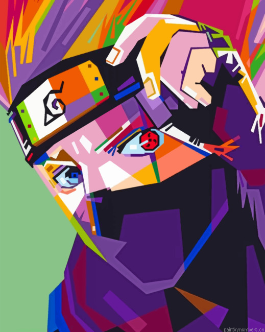 Kakashi Hatake Pop Art Painting By Numbers.png