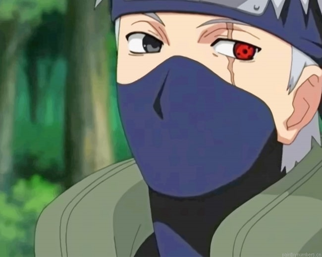 Kakashi Sensei Hatake Naruto Painting By Numberss.png