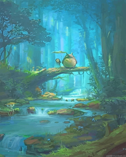 Kaonashi And Totoro Animations Painting By Numberss.png