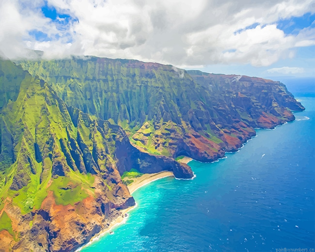 Kauai Beach Hawaii Seascpaes Painting By Numbers.png