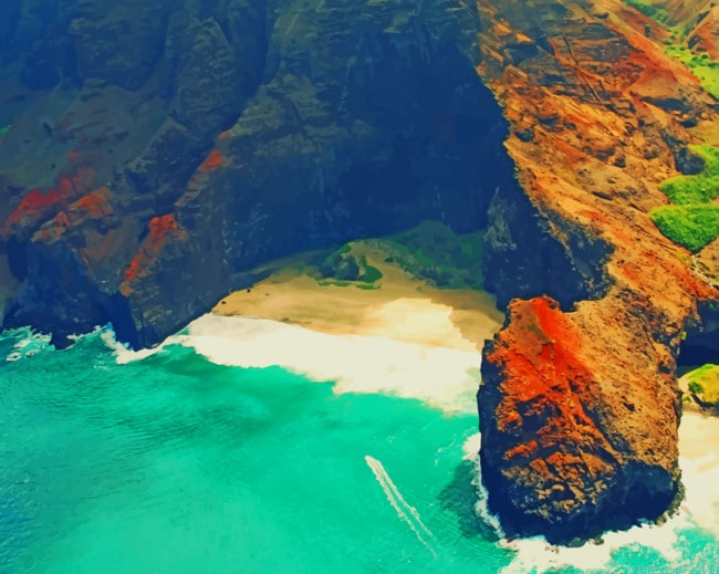 Kauai Island In Hawaii Beaches Painting By Numberss.png