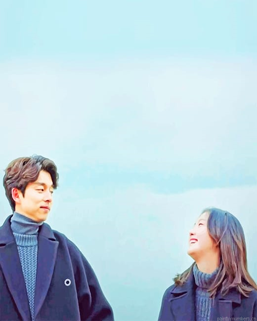 Kim Shin And Ji Eun Tak Goblin Actors Painting By Numberss.png