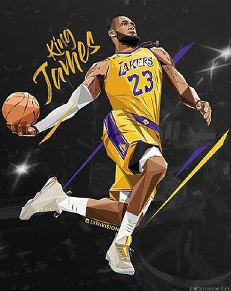 King James Basketball Painting By Numberss.png