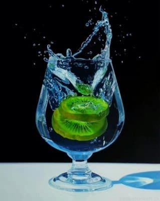 Kiwifruit In Water Glass Painting By Numbers.png