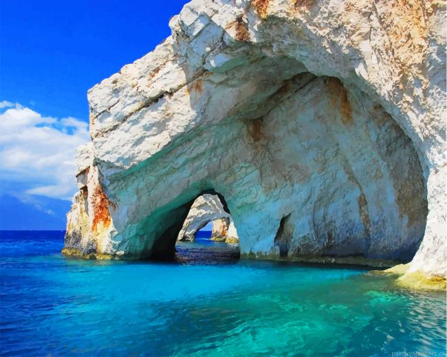 Kleftiko Caves Greece Seascapes Painting By Numberss.png