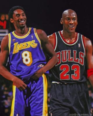 Kobe And Jordan Basketball Painting By Numberss.png