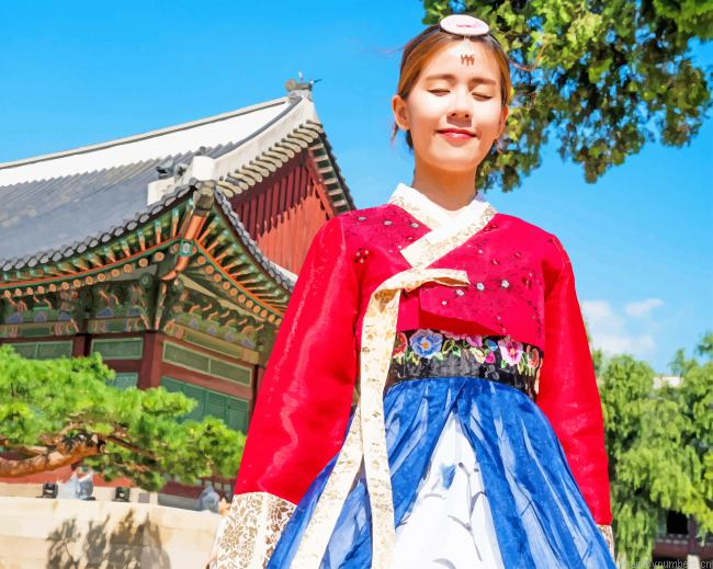 Korean Girl Painting By Numberss.png