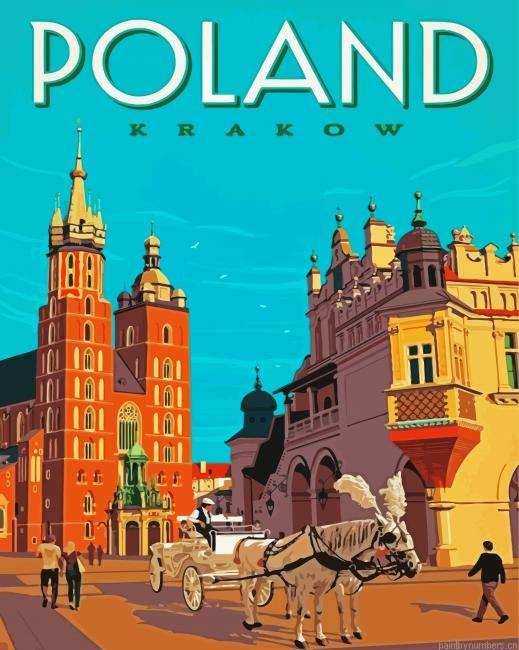 Krakow Poland Poster Painting By Numberss.png