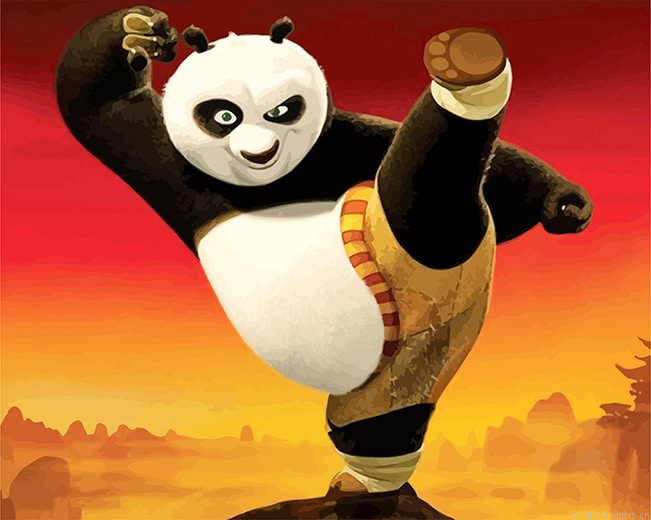 Kung Fu Panda Movies Painting By Numberss.png