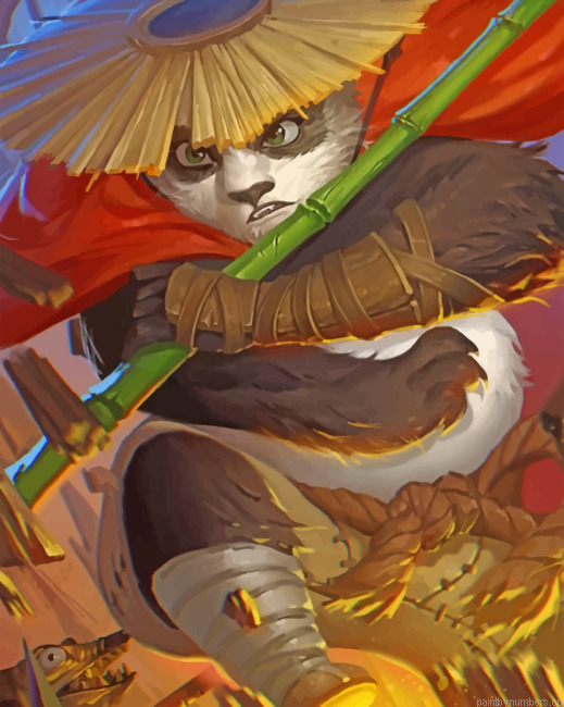 Kungfo Panda Fighting Painting By Numbers.png
