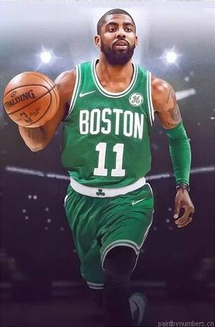 Kyrie Irving In Celtics Jersey Painting By Numbers.png